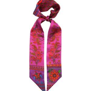 NWT 🎀Echo Silk Ribbon Hair/Purse Scarf in Mosaic Tile